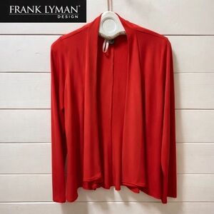 FRANK LYMAN DESIGN Red Open-Front Jacket Size 8